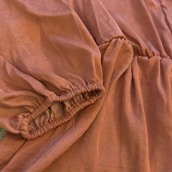 Isabel Maternity Peplum Top in Burnt Orange - Picture 4 of 5